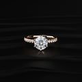 0.5ct Round Diamond Pave Engagement Ring
