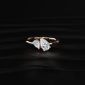 Toi Et Moi Double Pear Engagement Ring