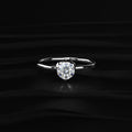 Heart Shaped Round Solitaire Ring