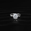 Round With Twisted Pave Band & Hidden Halo