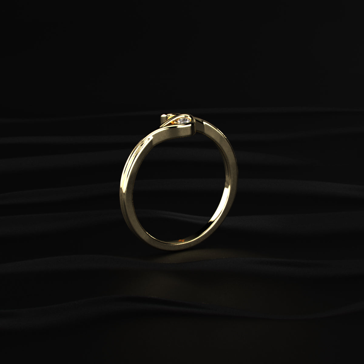 Round Diamond Infinity Band