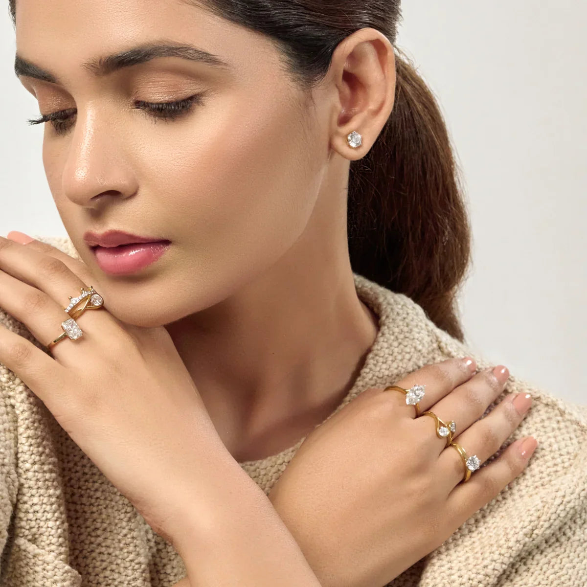 Round Diamond Infinity Band