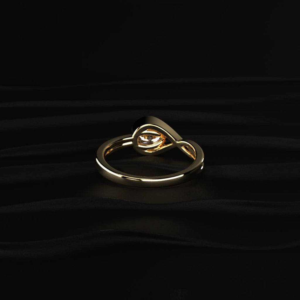 Solitaire Round Diamond Infinity Promise Ring