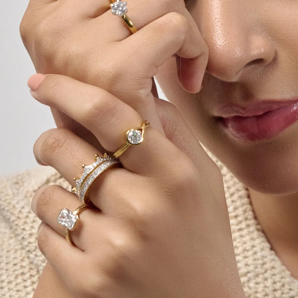 Solitaire Round Diamond Infinity Promise Ring