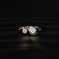Round And Pear Diamond Toi Et Moi Ring