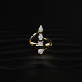 4 Stone Split Shank Engagement Ring