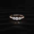 Round Trilogy Ring With Side Diamonds