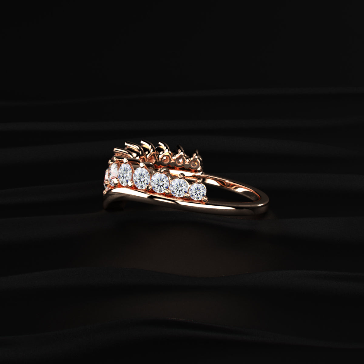 V Shaped Diamond Ring