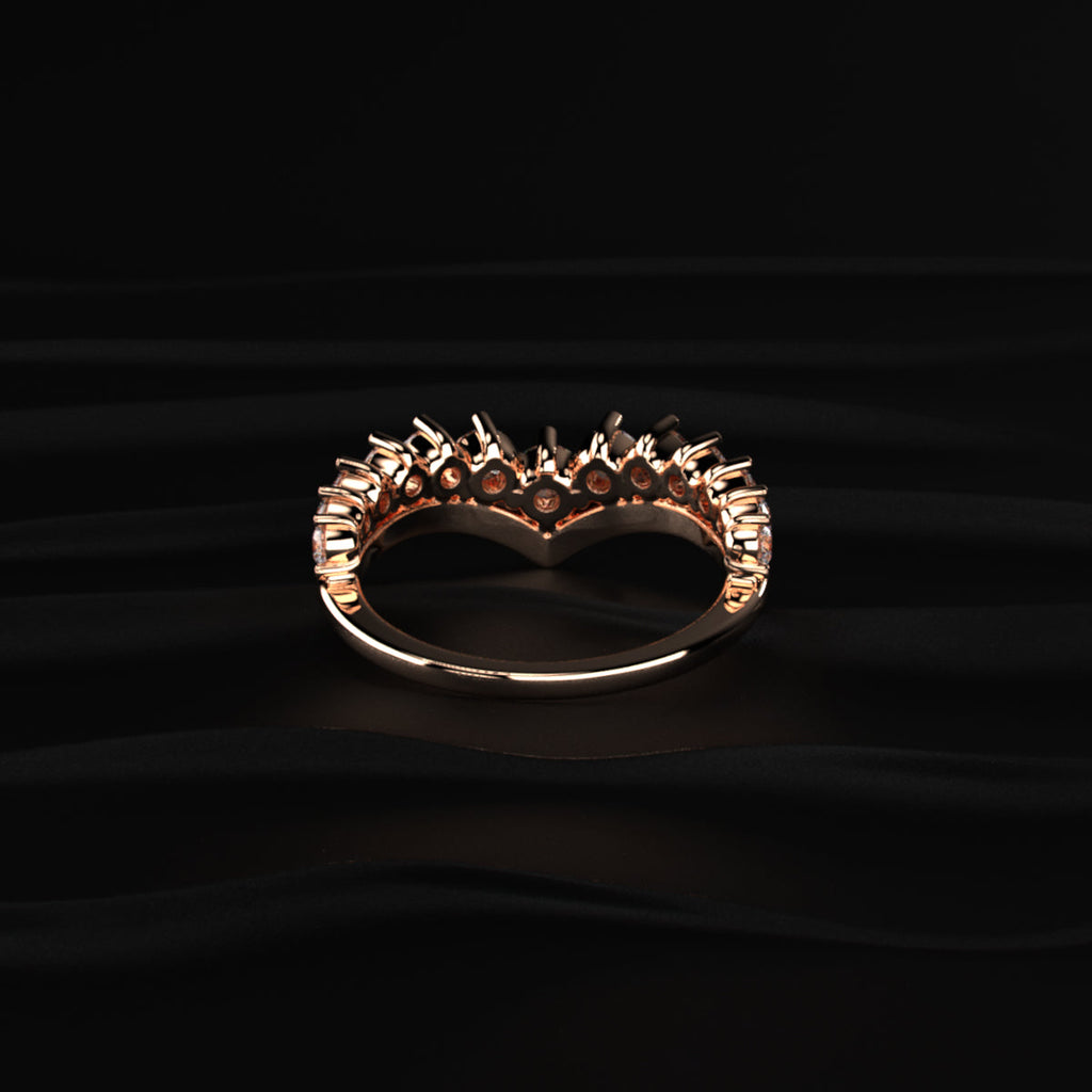 V Shaped Diamond Ring