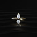 Pear And Round Cut Two Stone Engagement Ring