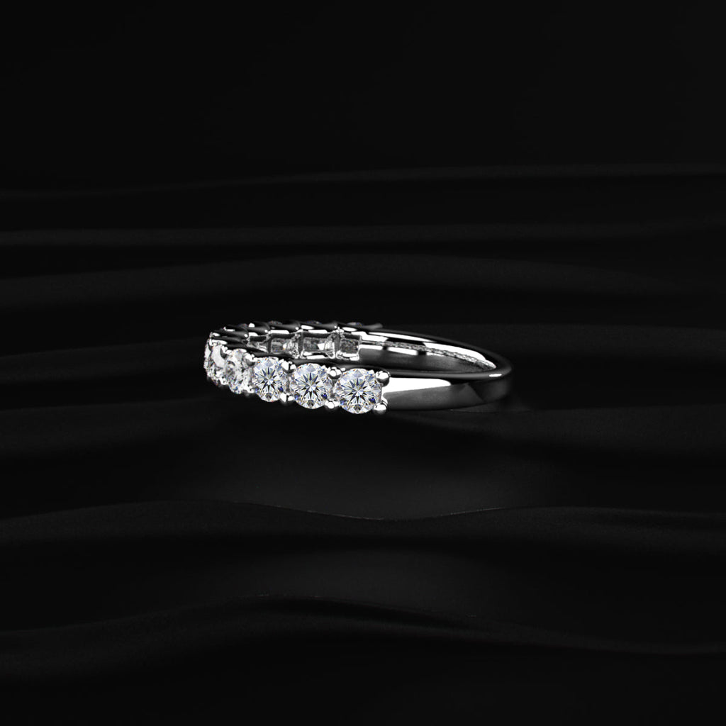 Round Diamond Half Eternity Ring