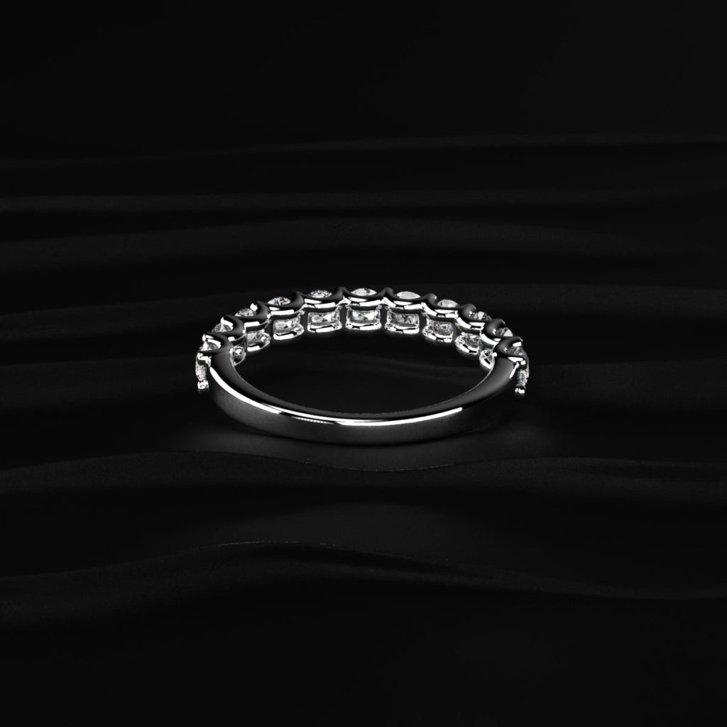 Round Diamond Half Eternity Ring