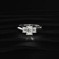 3 Stone Emerald Cut Diamond Ring