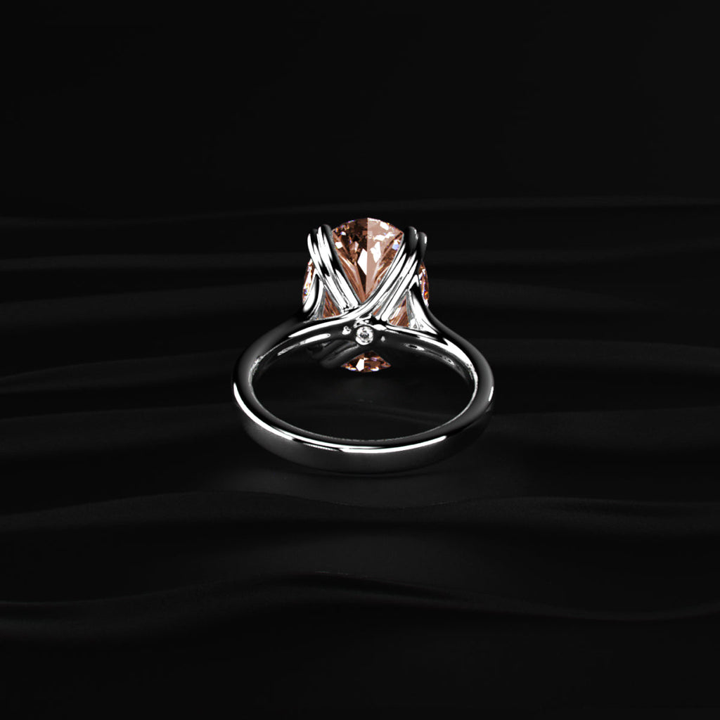 6 Ct Oval Solitaire Ring With Double Prong Set