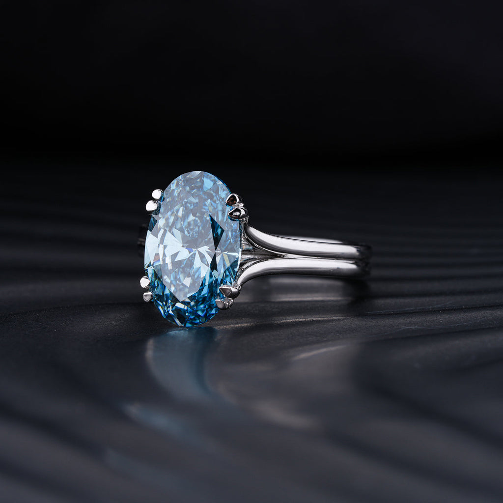 4 Ct Oval Solitaire Ring With Double Prongs