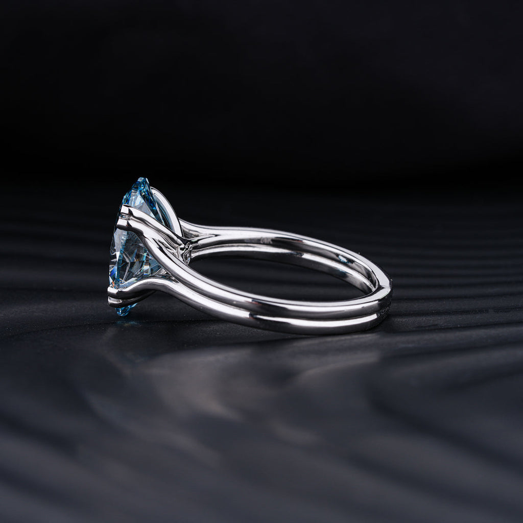 4 Ct Oval Solitaire Ring With Double Prongs