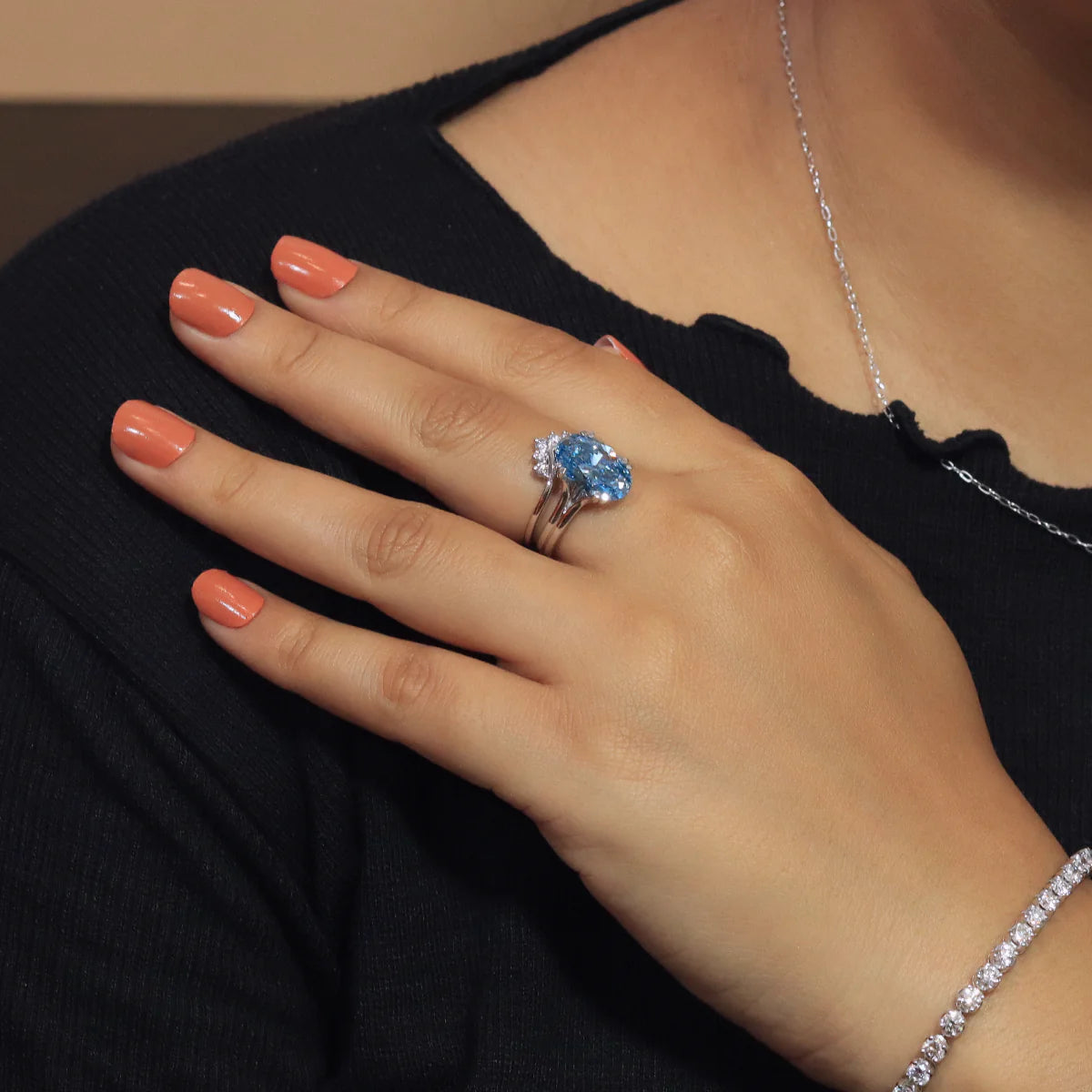 4 Ct Oval Solitaire Ring With Double Prongs
