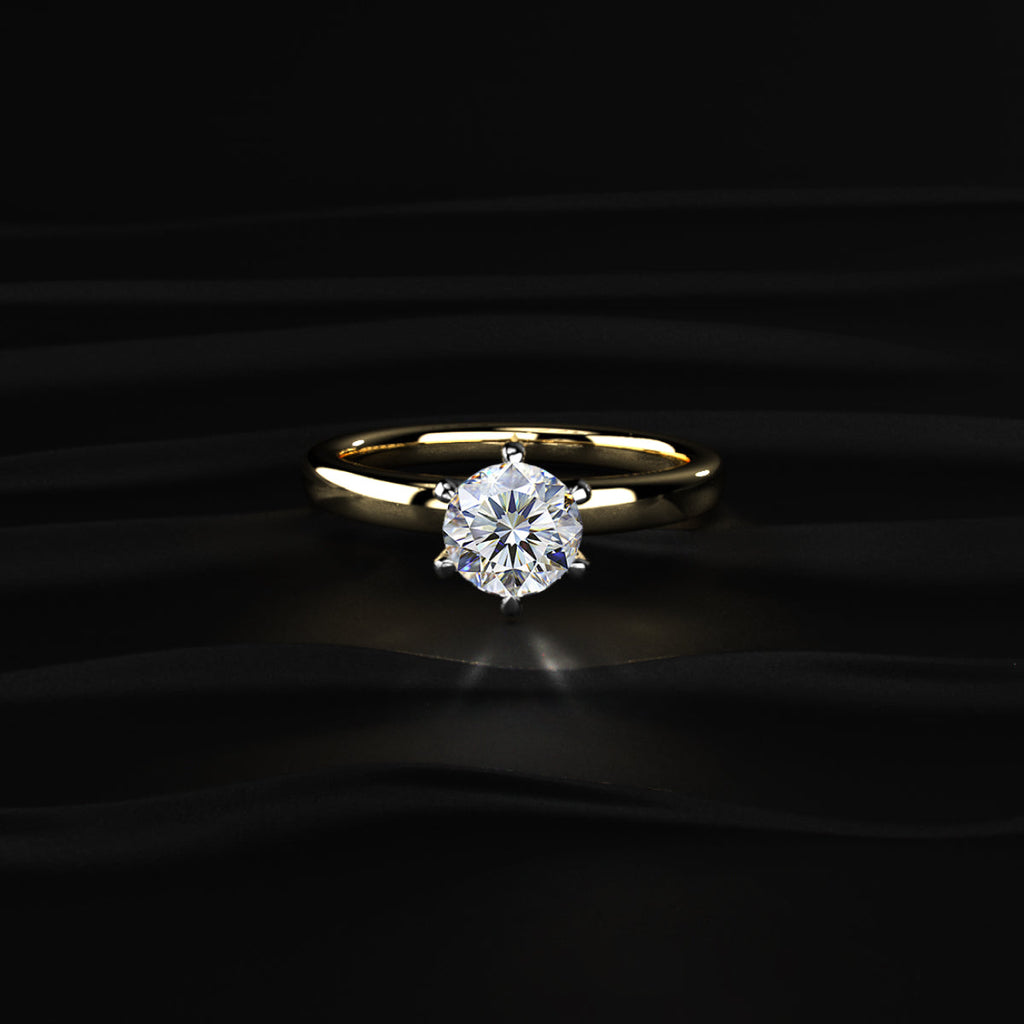 1 Ct Round Diamond Solitaire Engagement Ring