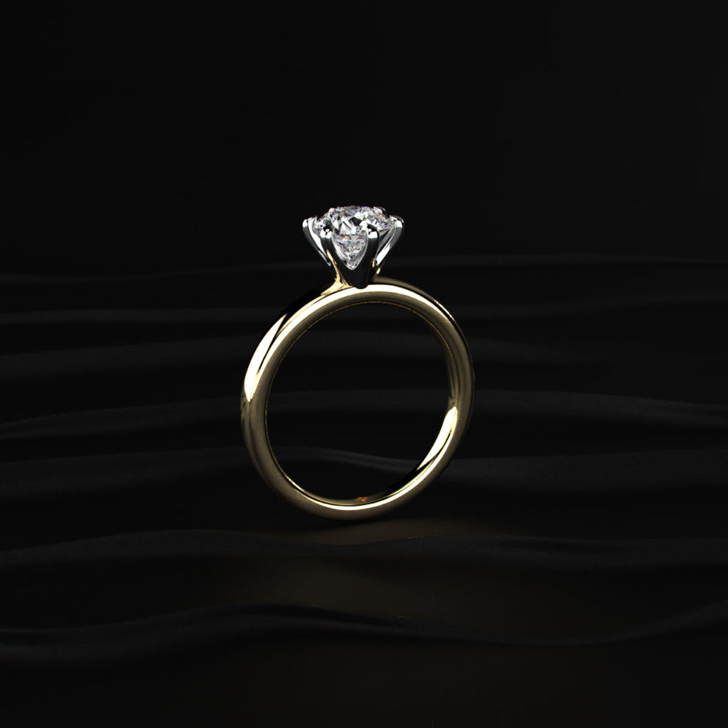 1 Ct Round Diamond Solitaire Engagement Ring