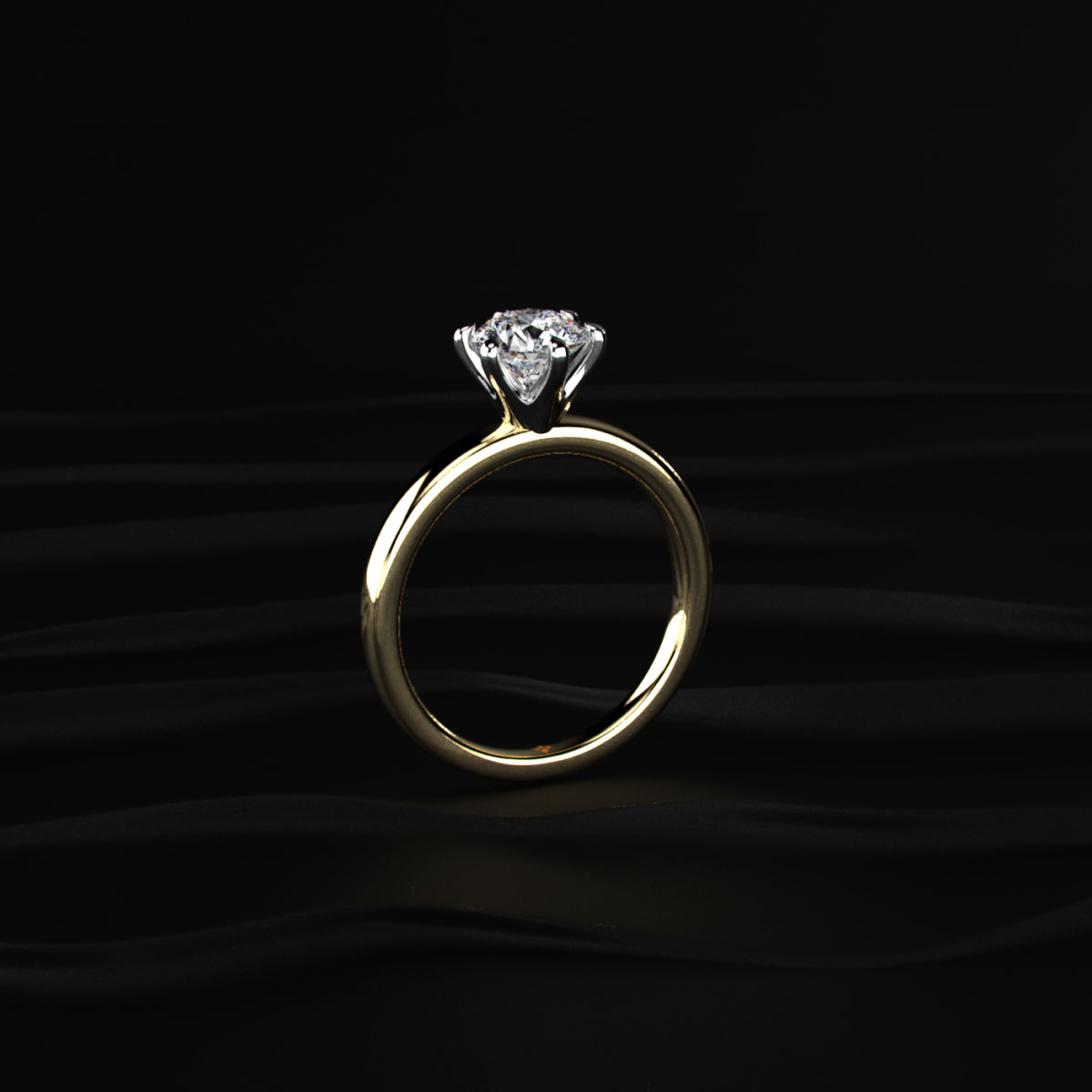 1 Ct Round Diamond Solitaire Engagement Ring