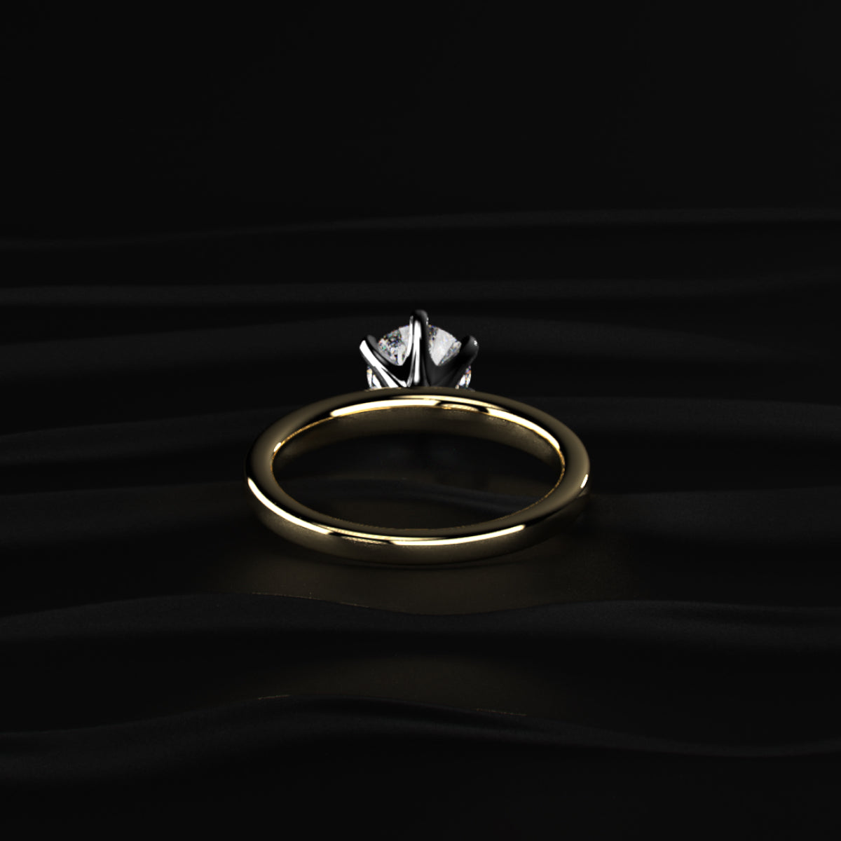 1 Ct Round Diamond Solitaire Engagement Ring