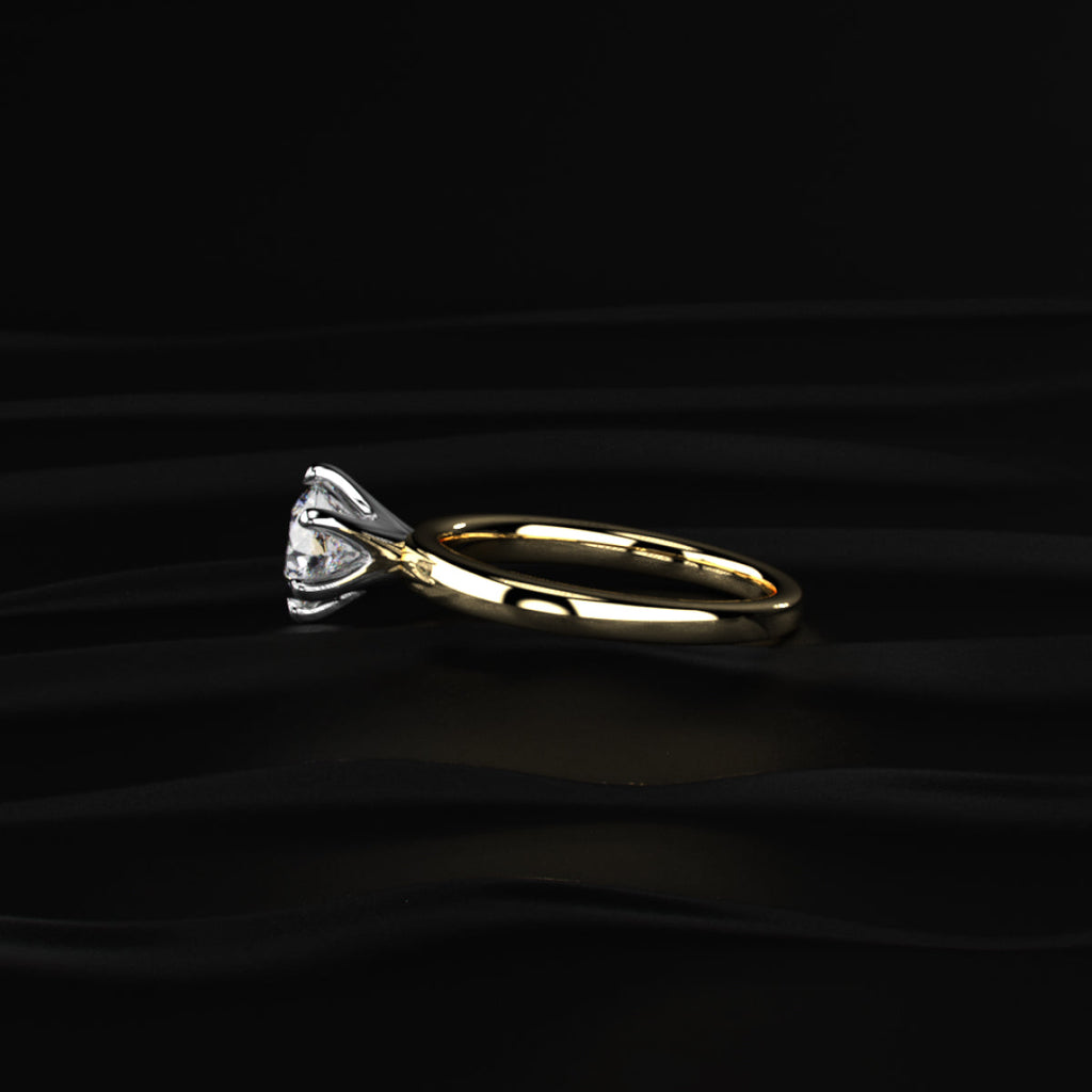 1 Ct Round Diamond Solitaire Engagement Ring