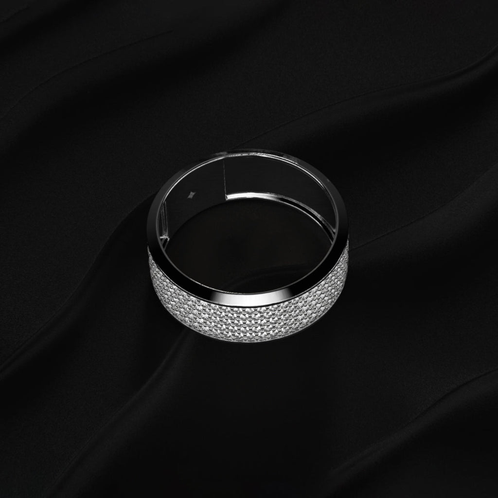 Multi Row Diamond Eternity Men's Band
