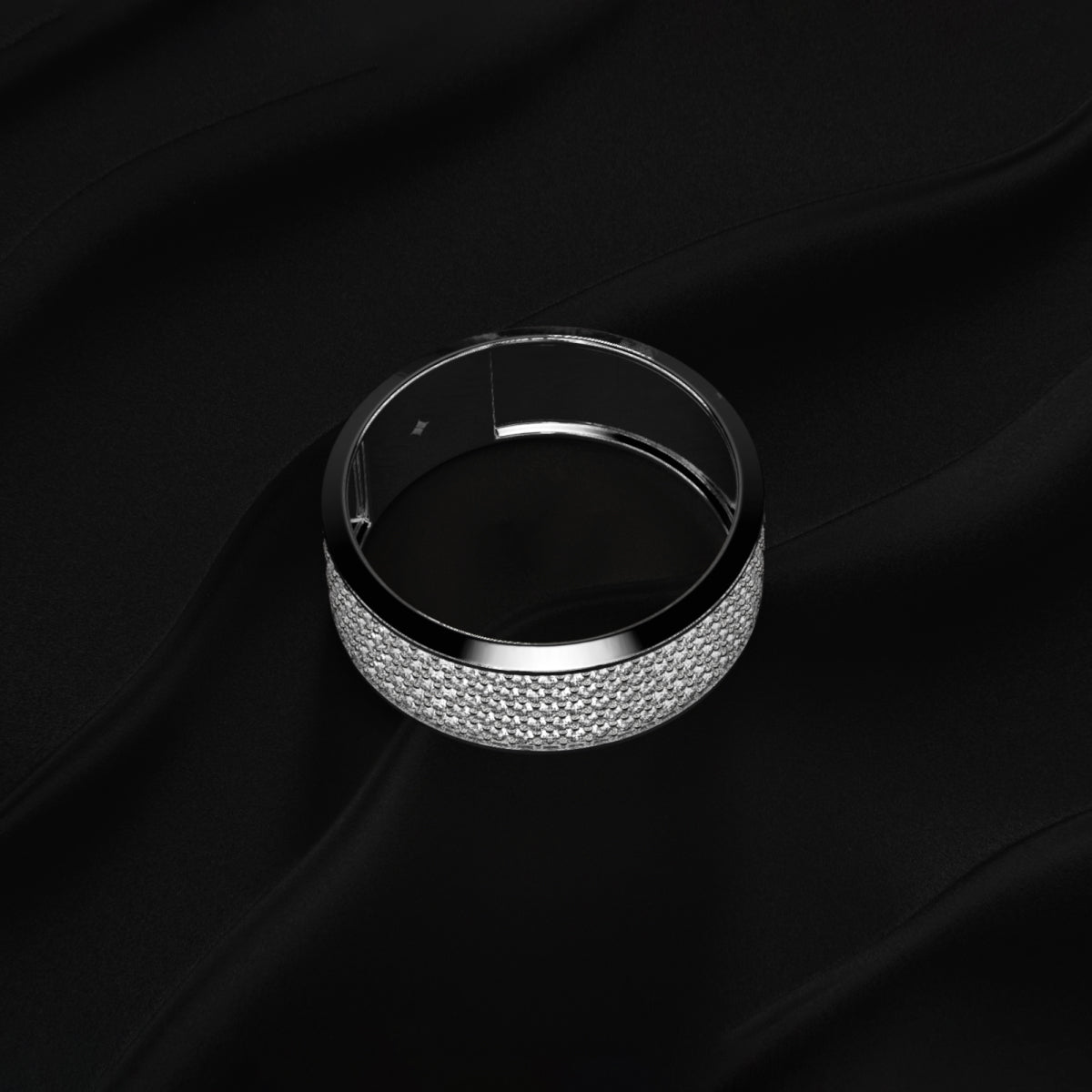 Multi Row Diamond Eternity Men's Band