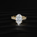 Oval Cut Dual Split Pave Engagement Ring