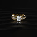 Radiant Cut Diamond Channel Men'S Ring