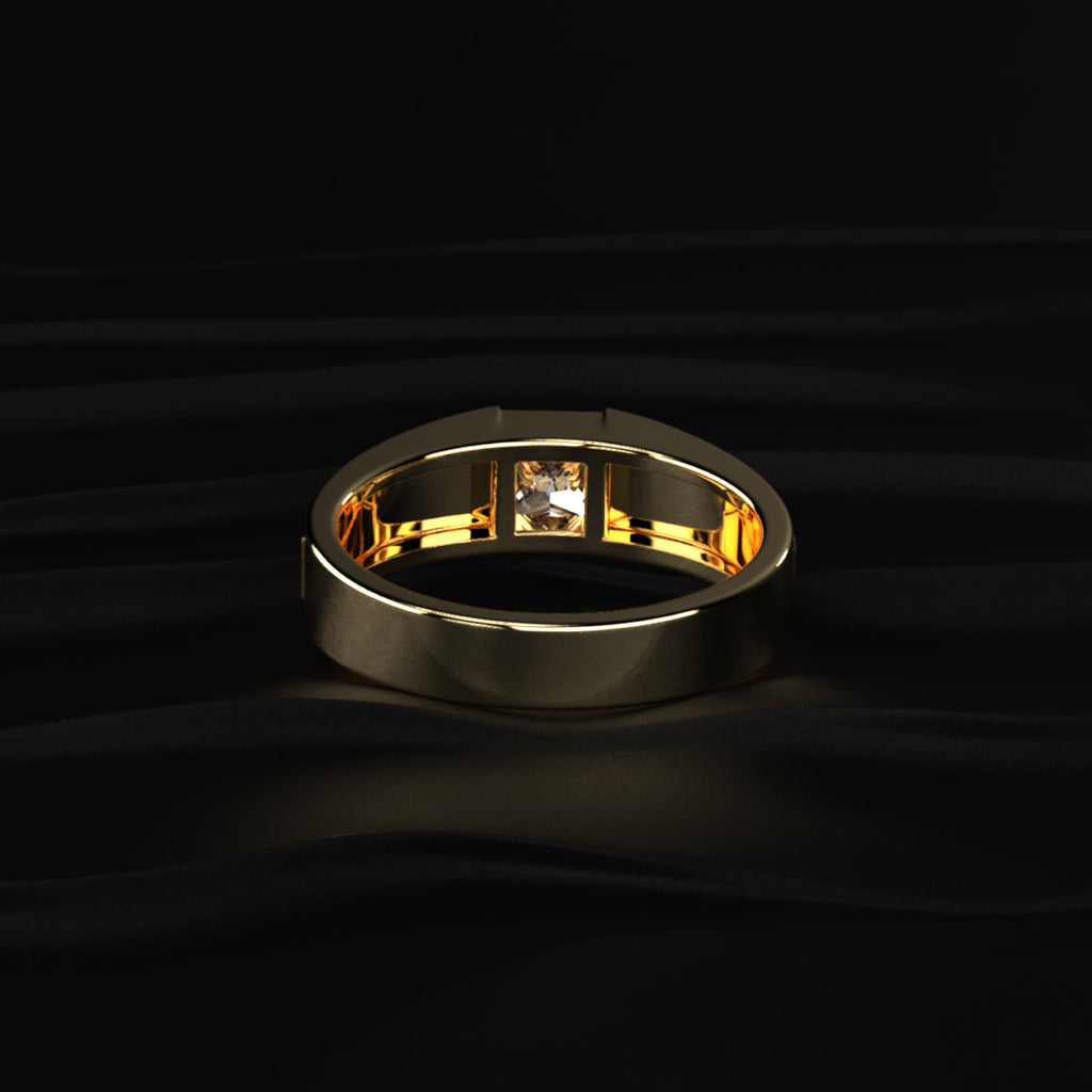 Princess Cut Men'S Engagement Ring