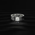 Princess Solitaire Men's Ring With Hidden Diamond