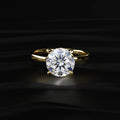 Round Solitaire With Double Hidden Halo Ring