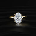Oval Solitaire Double Hidden Halo Ring