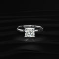 Princess Solitaire With Double Hidden Halo Ring