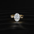 Oval With Twisted Pave Band & Hidden Halo