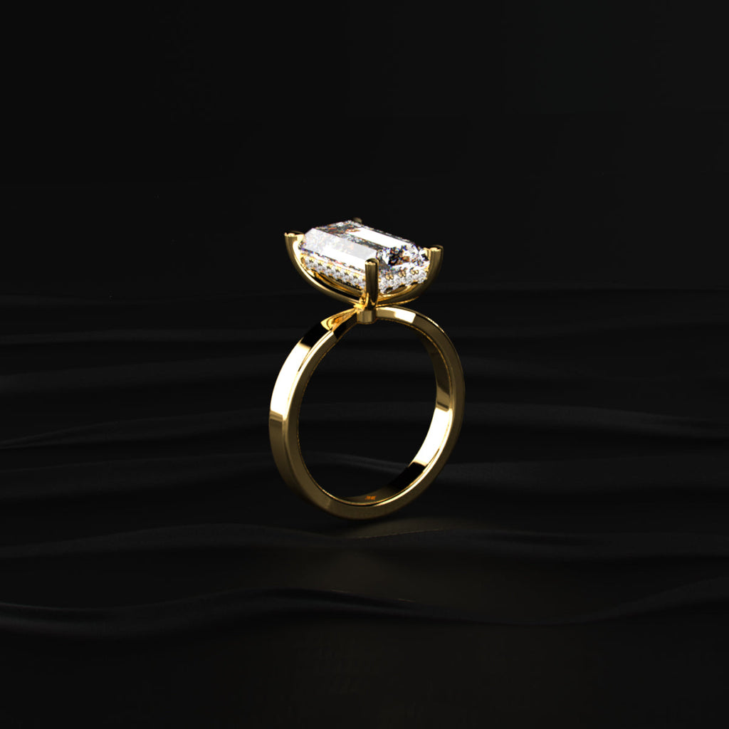 Baguette Diamond Solitaire Ring