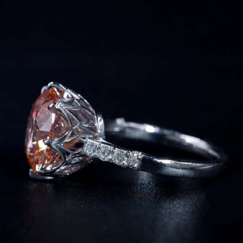 Regal Pink Round Solitaire Engagement Ring