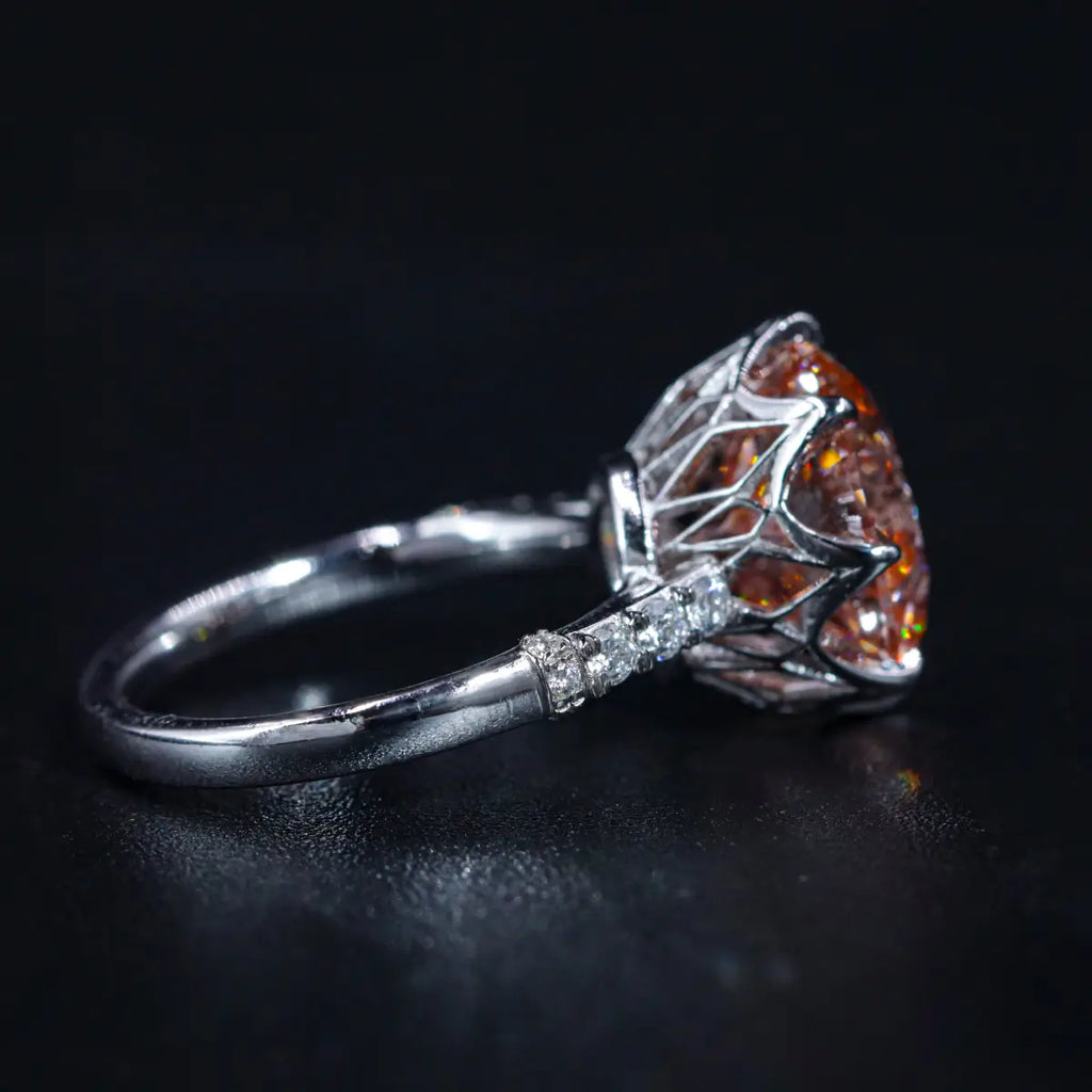 Regal Pink Round Solitaire Engagement Ring