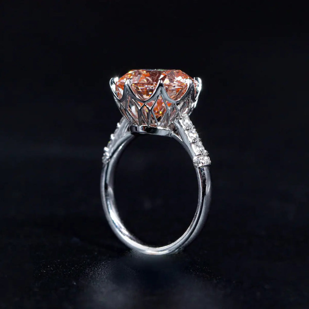 Regal Pink Round Solitaire Engagement Ring