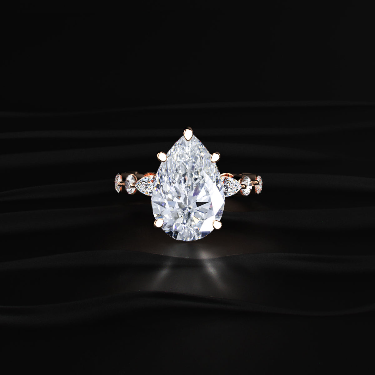 Royal Glow Pear Diamond Ring