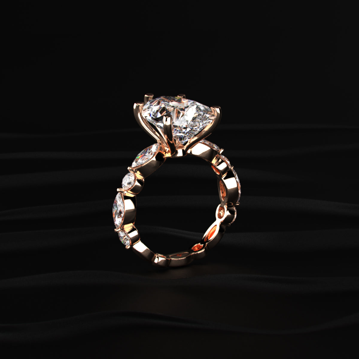 Royal Glow Pear Diamond Ring