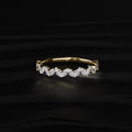 Marquise Zig Zag Half Eternity Band