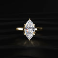 Marquise Solitaire Floral Prong Ring
