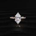 Marquise Solitaire Engagement Ring With Floral Prongs