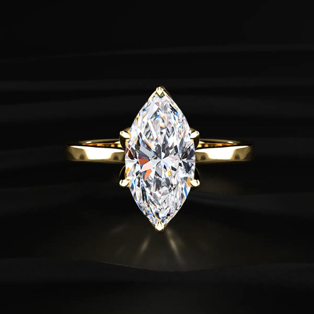 Marquise Shape Diamond Ring In Tulip Prong Setting