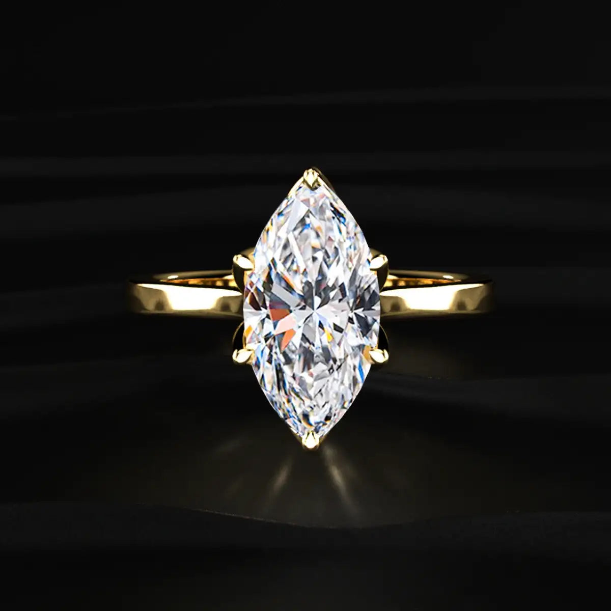 Marquise Shape Diamond Ring In Tulip Prong Setting