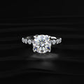 Round Diamond Engagement Ring With Floral Prong