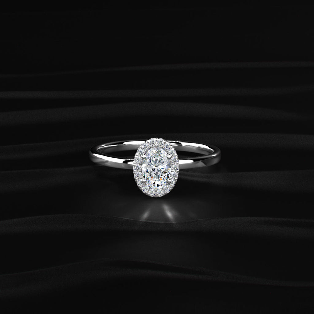 Oval Halo Engagement Rings