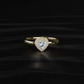 Heart Diamond Halo Ring